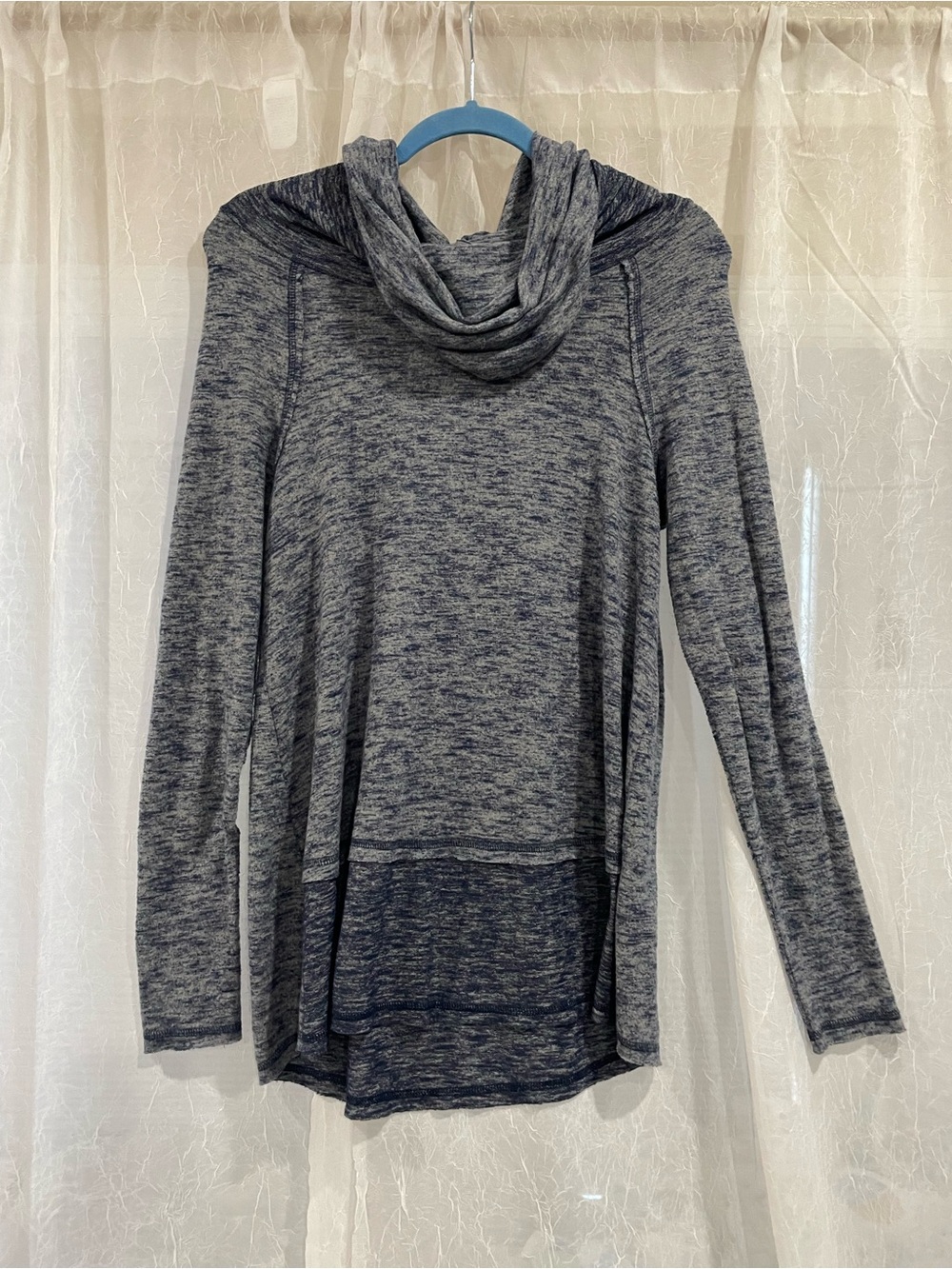 Ing Marled Navy and Gray Hooded Pullover